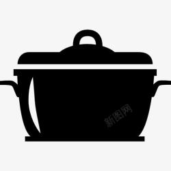 烹饪器具锅与盖图标高清图片