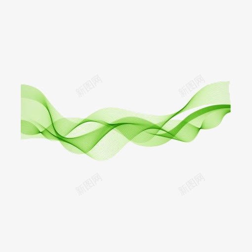 绿色弯曲线png免抠素材_新图网 https://ixintu.com 弯曲 扭曲 科技 科技线型弯曲 线型 线条 绿色线条
