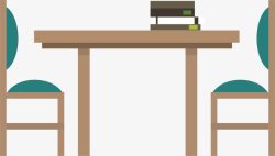绿色办公桌餐桌装饰图案高清图片