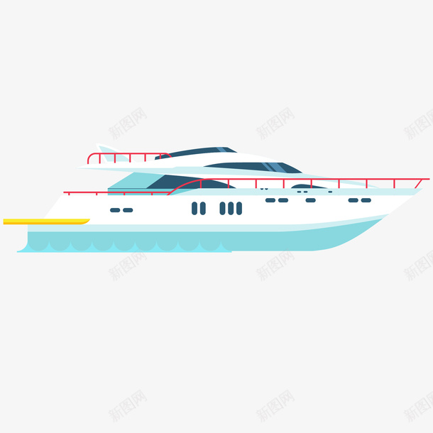 客船邮轮卡通插画矢量图ai免抠素材_新图网 https://ixintu.com 免抠PNG 客船邮轮卡通插画 客轮 旅途 海上运输 海洋 海运 船 矢量图