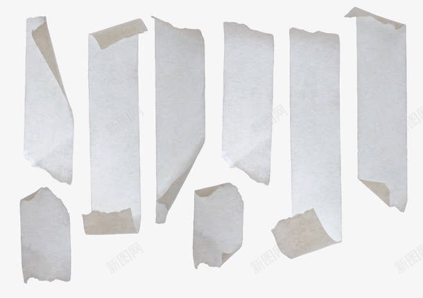 白色纸胶条png免抠素材_新图网 https://ixintu.com 卷边 撕坏纸 白色 纸 纸胶条 胶带 胶条