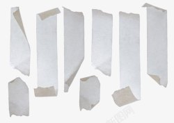 撕坏的纸白色纸胶条高清图片