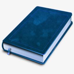 立体日记本蓝色笔记本高清图片