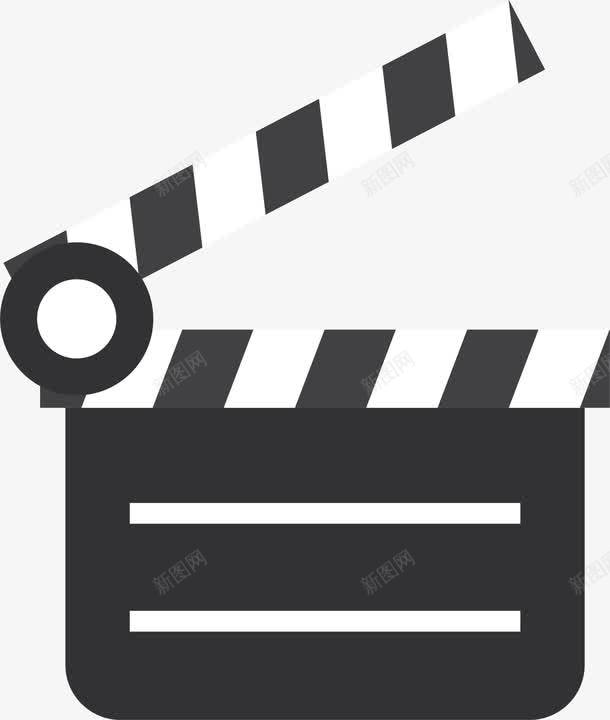 电影拍摄场记板图标png_新图网 https://ixintu.com 卡通图标 场记板 完字 录像 打板 电影制作 电影拍摄 视频录制 黑白