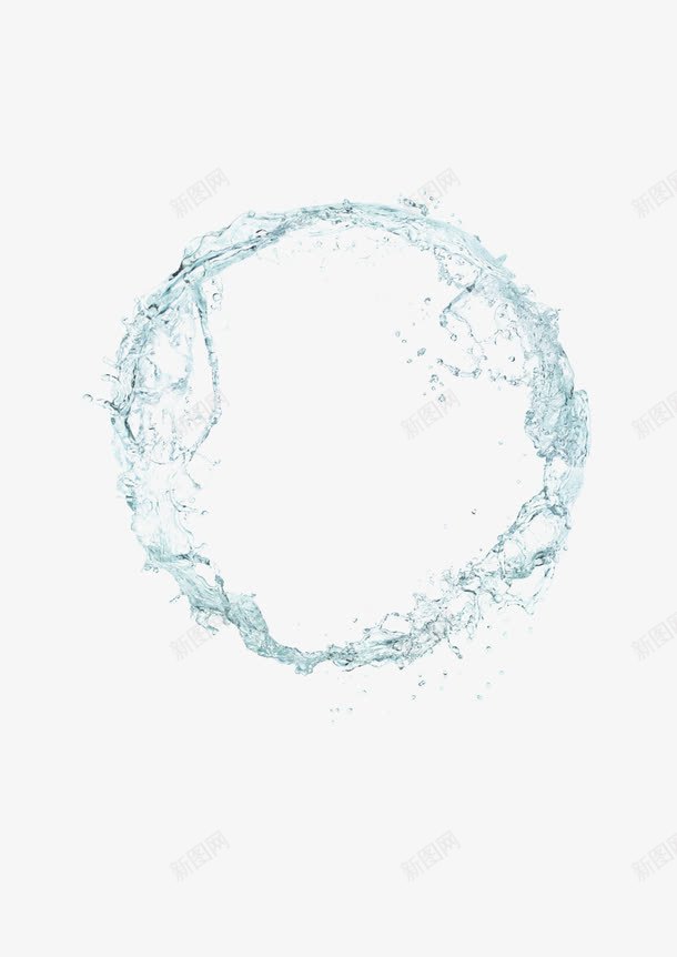 圆形的水png免抠素材_新图网 https://ixintu.com 水圈 水形态 水珠 水花