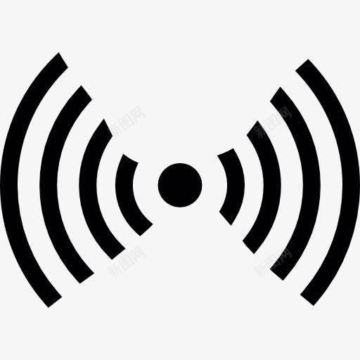 无线信号图标png_新图网 https://ixintu.com WiFi信号 互联网接口 无线上网 无线连接 连接互联网