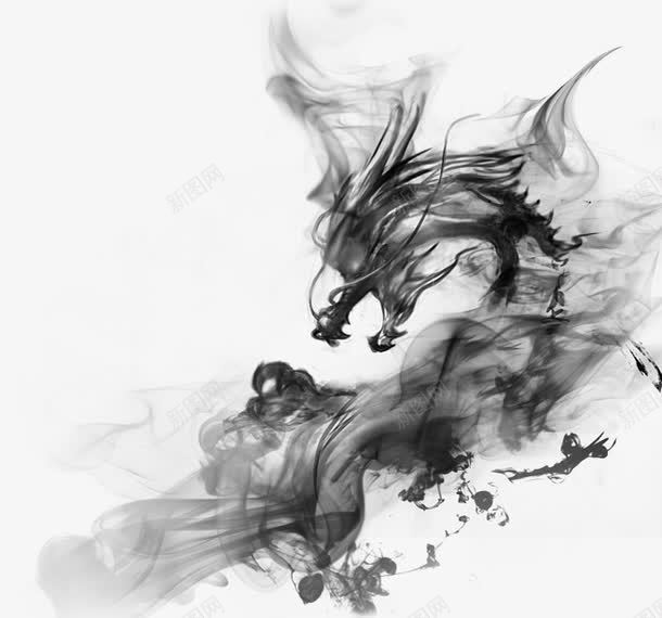 创意黑色形象龙的烟雾效果png免抠素材_新图网 https://ixintu.com 创意 形象 效果 烟雾 烟雾龙 黑色
