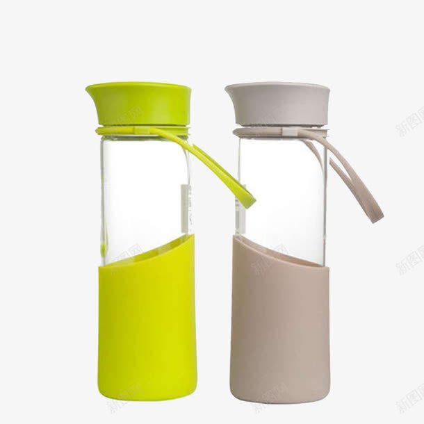 两色玻璃橡胶水壶png免抠素材_新图网 https://ixintu.com 两色 产品实物 日用百货 橡胶 水壶 水杯 玻璃水杯
