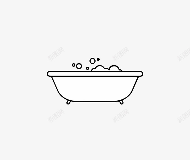 浴缸气泡图标矢量图ai_新图网 https://ixintu.com icon 图标 气泡 气泡饮 洗澡 浴缸 矢量图
