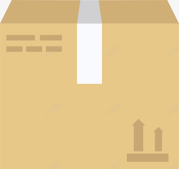 棕色的箱子矢量图ai免抠素材_新图网 https://ixintu.com 创意 卡通手绘 棕色 水彩 立方体 箱子 矢量图
