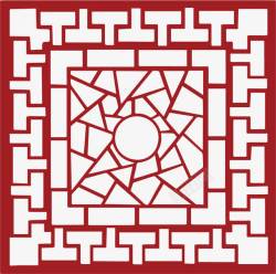 中国古典窗棂方形的古典古风窗棂高清图片