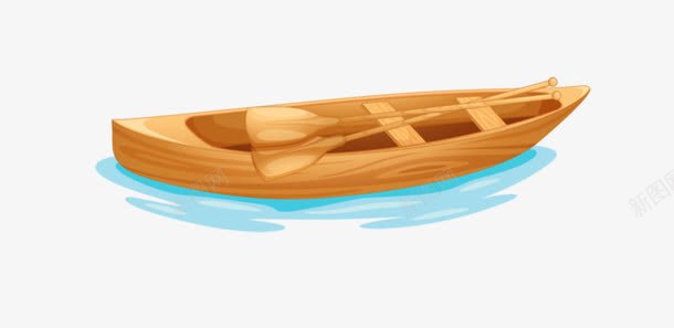 河边小船png免抠素材_新图网 https://ixintu.com 划船 卡通木船 喝水 小木船 河边