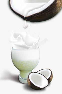 椰子奶茶椰子果茶奶茶饮品高清图片