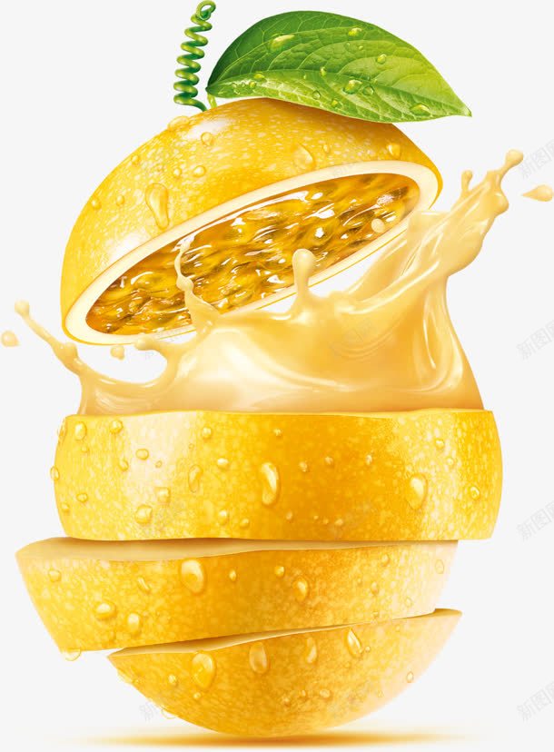新鲜柠檬果汁png免抠素材_新图网 https://ixintu.com 新鲜 果汁 柠檬 设计
