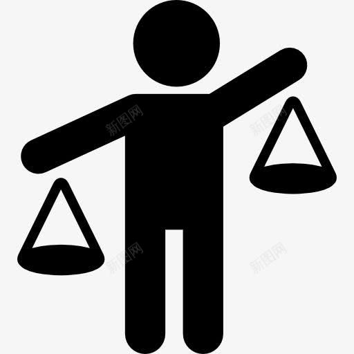 人的平衡图标png_新图网 https://ixintu.com 人 审判 平衡 正义 法官 法律 称重