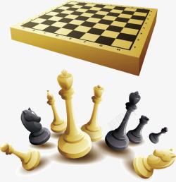 国际象棋棋盘国际象棋和棋盘高清图片