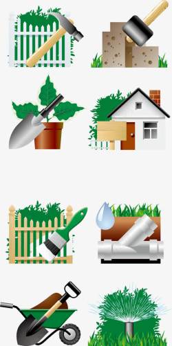 铲子工具庭院主题图标高清图片