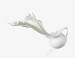 金典奶一杯倒出的牛奶高清图片