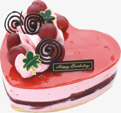 杯形蛋糕浪漫巴黎草莓慕斯高清图片