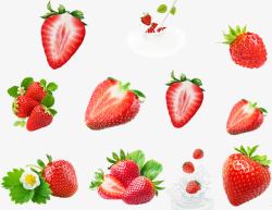 鲜果草莓素材