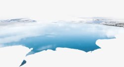 蓝色的湖水冰湖高清图片