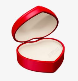 红色钻戒戒指礼品盒高清图片