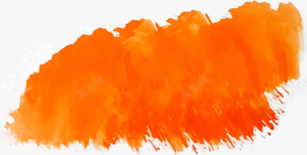 橘色水彩笔刷png免抠素材_新图网 https://ixintu.com 橘色 橙色 水彩 水彩涂鸦 水彩笔刷 矢量素材