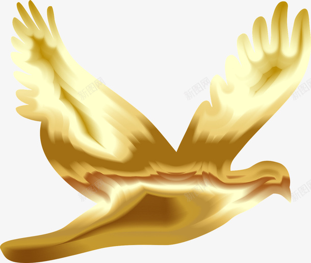 飞翔的金色鸽子png免抠素材_新图网 https://ixintu.com 创意 卡通 商务 手绘 简约 金色 飞翔 鸽子