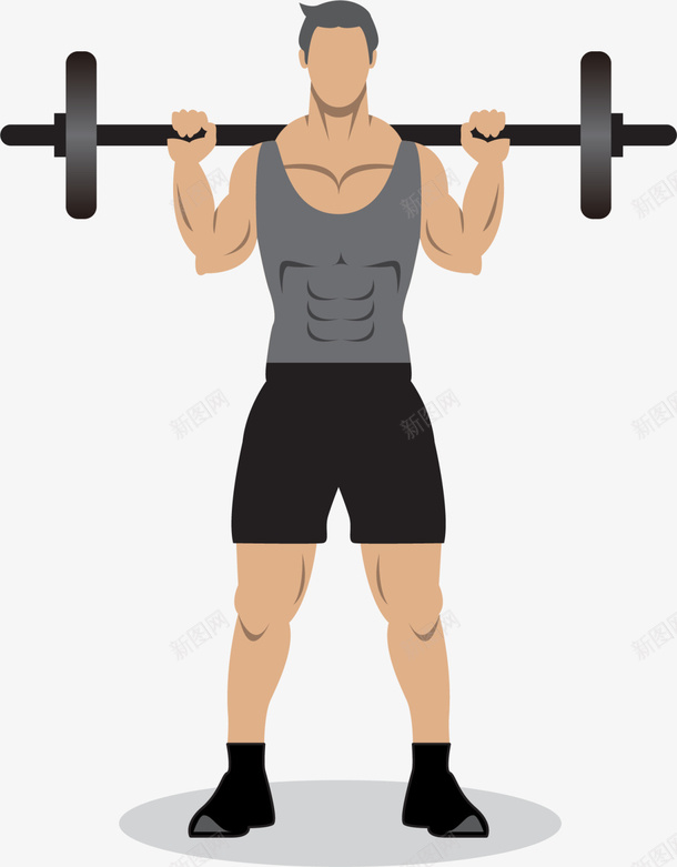 灰色强壮举重男人png免抠素材_新图网 https://ixintu.com 举重男人 健康 强壮男人 强壮肌肉男 强身健体 杠铃 肌肉男 肌肉男漫画 运动健身 锻炼