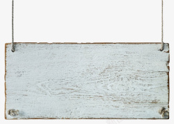 白色木质纹理挂着的木板实物素材