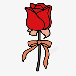 一只玫瑰花一只红色的玫瑰花高清图片