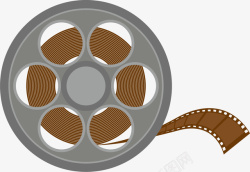 复古电影放映机古铜色放映机矢量图高清图片