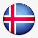 岛国国旗冰岛国世界标志图标高清图片