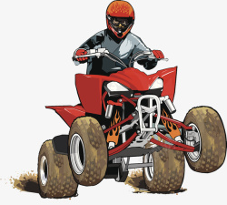 越野摩托拉力赛比赛场景行驶污泥中高清图片