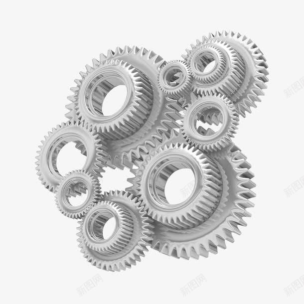机械齿轮png免抠素材_新图网 https://ixintu.com 五金器件 工业产品 工业齿轮 机械设计 银灰色