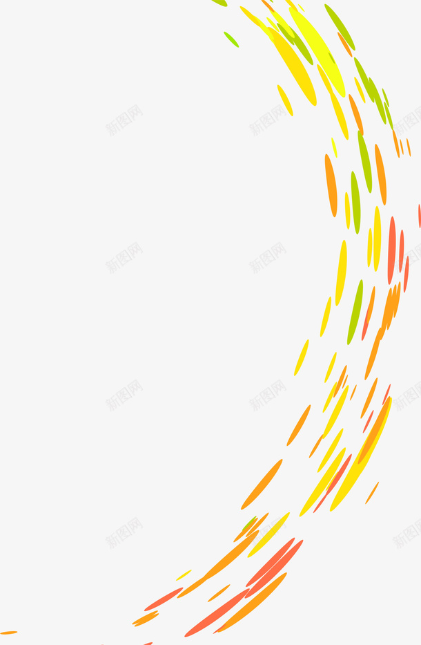 黄色圆圈弧形png免抠素材_新图网 https://ixintu.com 圆圈 圆弧 斑斓圆圈 清新光圈 色块 边框纹理 黄色弧形