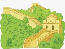 长城云历史建筑卡通长城高清图片