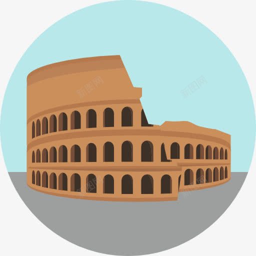 体育馆图标png_新图网 https://ixintu.com 仿古 体育馆 地标 建筑 形状 意大利 纪念碑 罗马