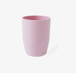塑料漱口杯产品实物粉色牙杯高清图片