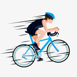 赛车自行车快速骑车的骑手矢量图高清图片