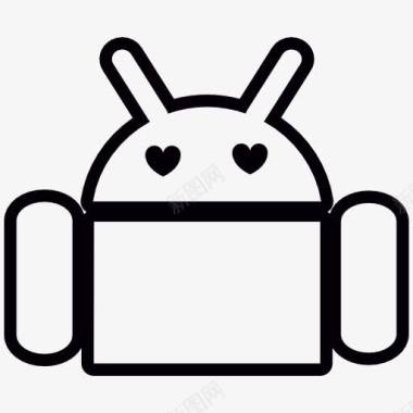 Android的心脏形状的眼睛图标图标