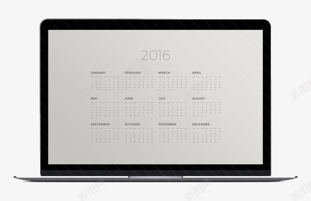 超薄笔记本电脑psd免抠素材_新图网 https://ixintu.com 日历 电脑 笔记本 装饰素材 超薄
