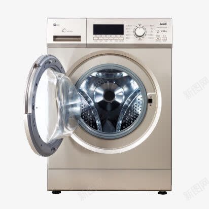 三洋滚筒洗衣机XQG70png免抠素材_新图网 https://ixintu.com 三洋 产品实物 洗衣机 滚筒 玫瑰金