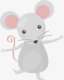 可爱的小老鼠矢量图素材