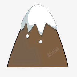 一座大山卡通雪山高清图片