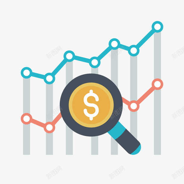 彩色折线数据行情分析矢量图ai免抠素材_新图网 https://ixintu.com 分析 彩色 扁平化 折线 数据 行情 财富 趋势 矢量图