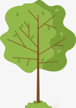 光合作用绿色的树木矢量图高清图片