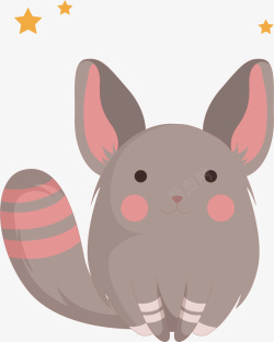 灰色的小仓鼠可爱的小老鼠矢量图高清图片