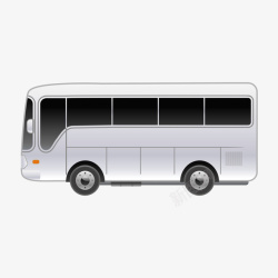 客车卡通白色手绘的客车效果图高清图片