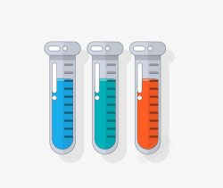 化学实验瓶透明玻璃温度计图标高清图片